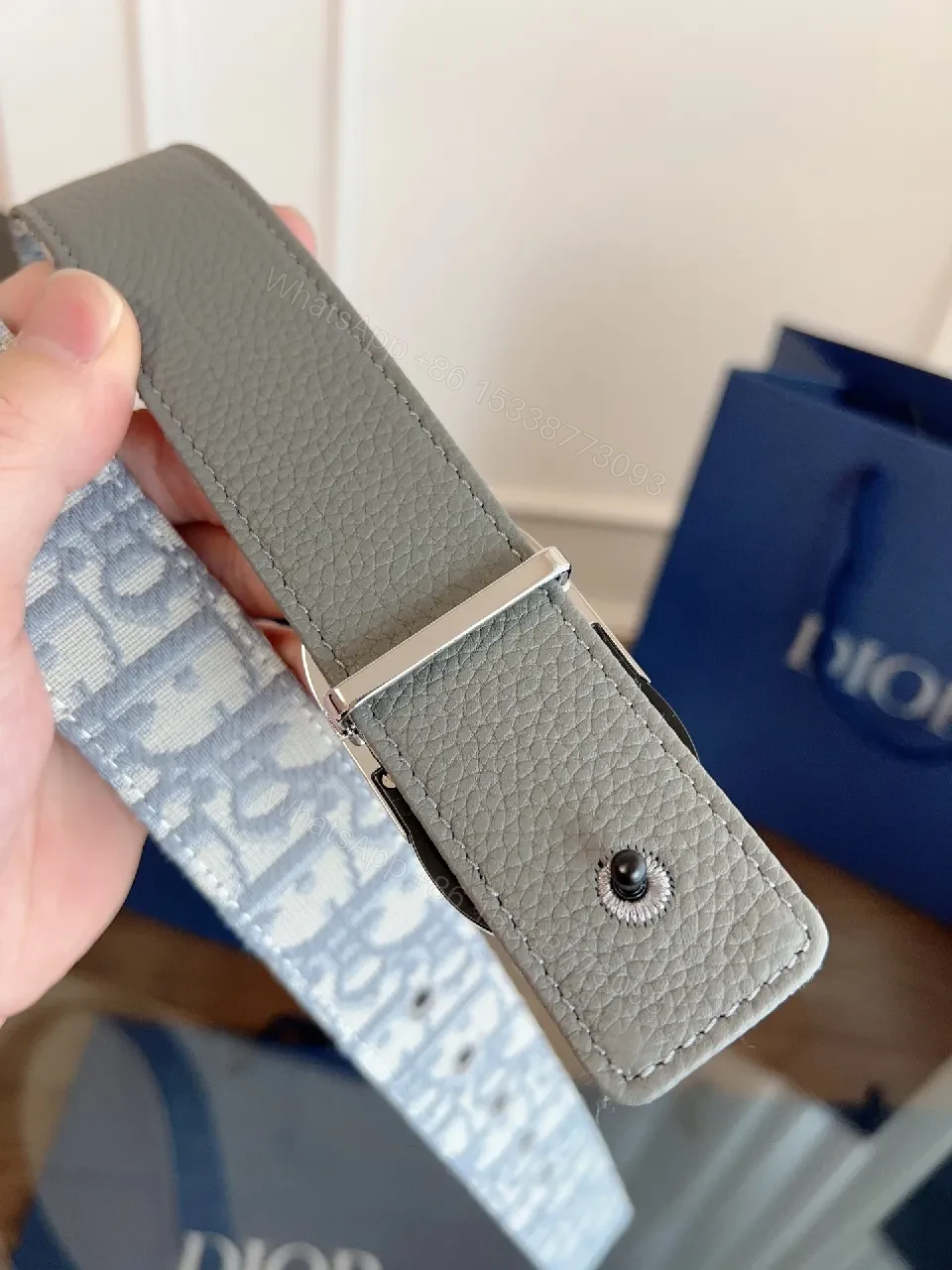 View 7 of Textured Texture Belt with Signature Hardware, ModernLuxury Belt