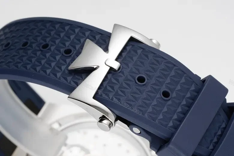 View 8 of GS Factory Vacheron Constantin Overseas 4500V Series Steel Watch – Blue Dial, 41mm Stainless Steel Case, Rubber Strap, Automatic Cal.5100 Movement, 60-Hour Power Reserve, Geneva Seal Certified
