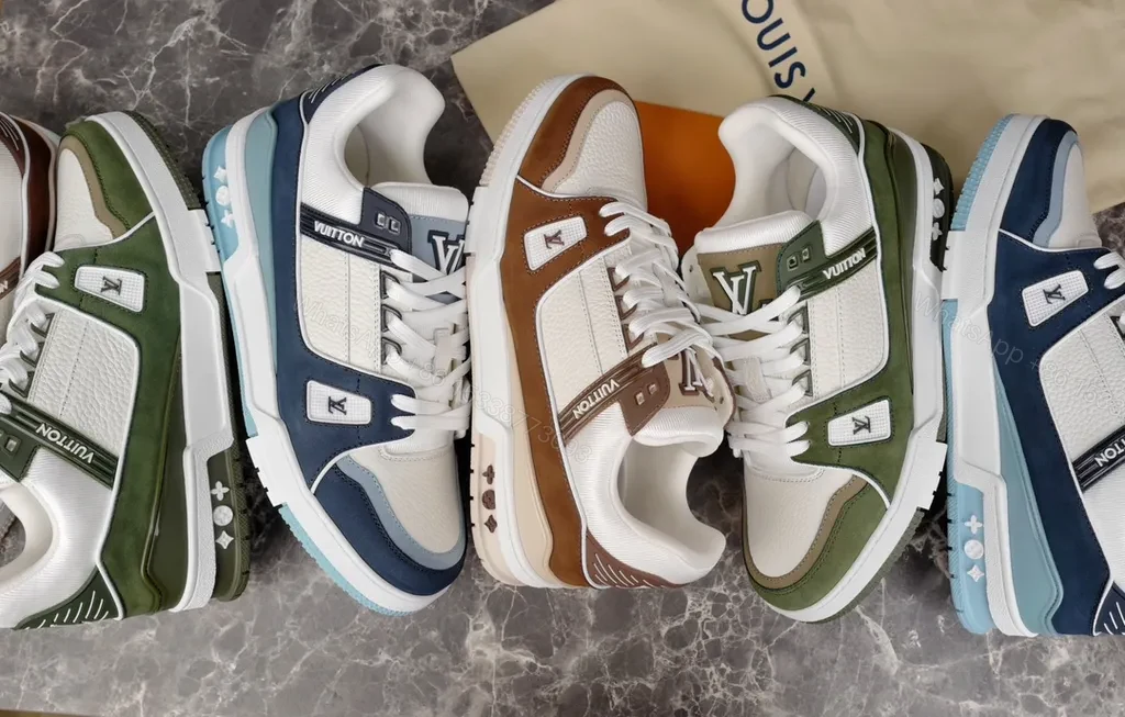View 3 of Louis Vuittonâ€‘Inspired Leather & Suede High-Tops â€“ All-Day Comfort sneakers