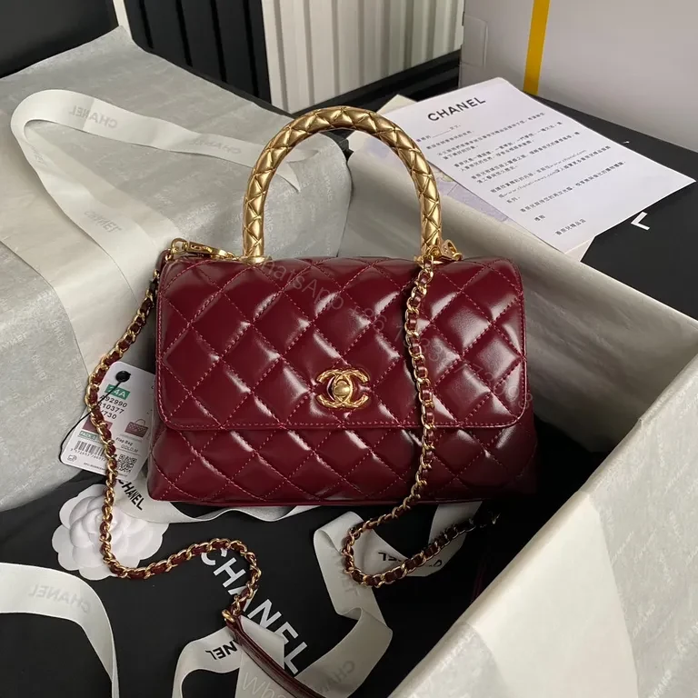 Chic Quilted Satchel with Gold Chain—Elegant, All-Day Luxury Bag — view 1