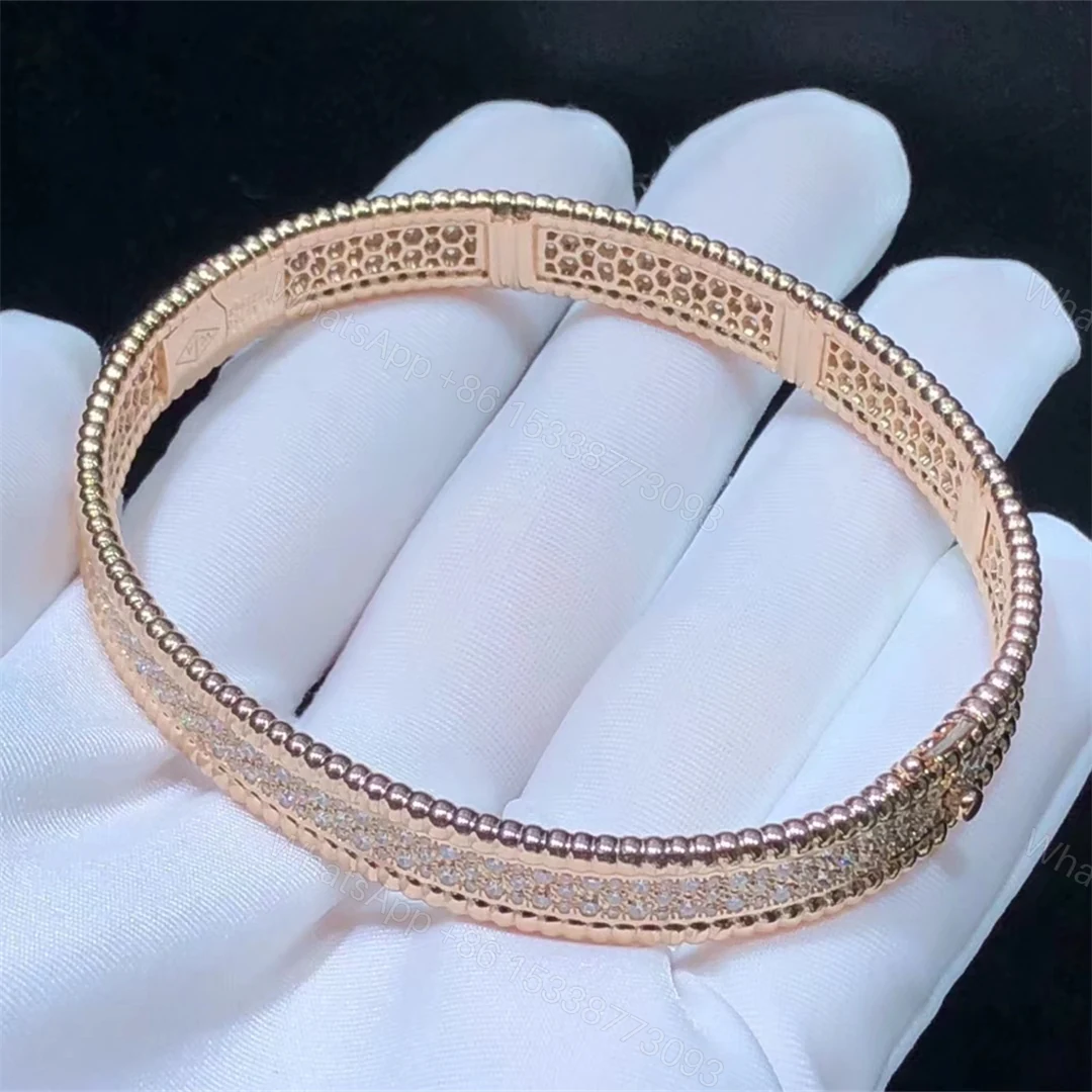 View 4 of VCA Perlée diamonds bracelet, 3 rows