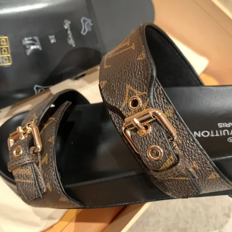 View 6 of Monogram Sandals: Louis Vuitton-Inspired Cushioned Sandals
