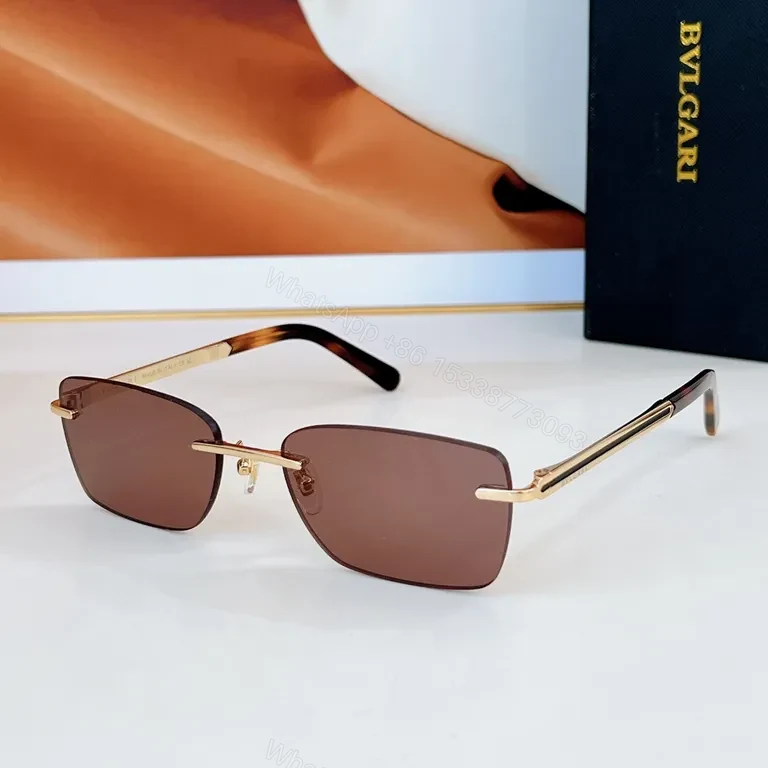 View 2 of Chic Minimalist BVLGARI Sunglasses: Matte Metal, - Sunglasses