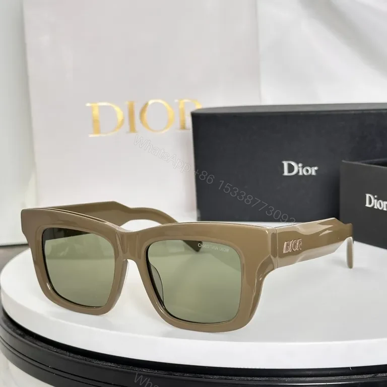 View 4 of Bold Block-Frame Sunglasses with Monogram Detailing