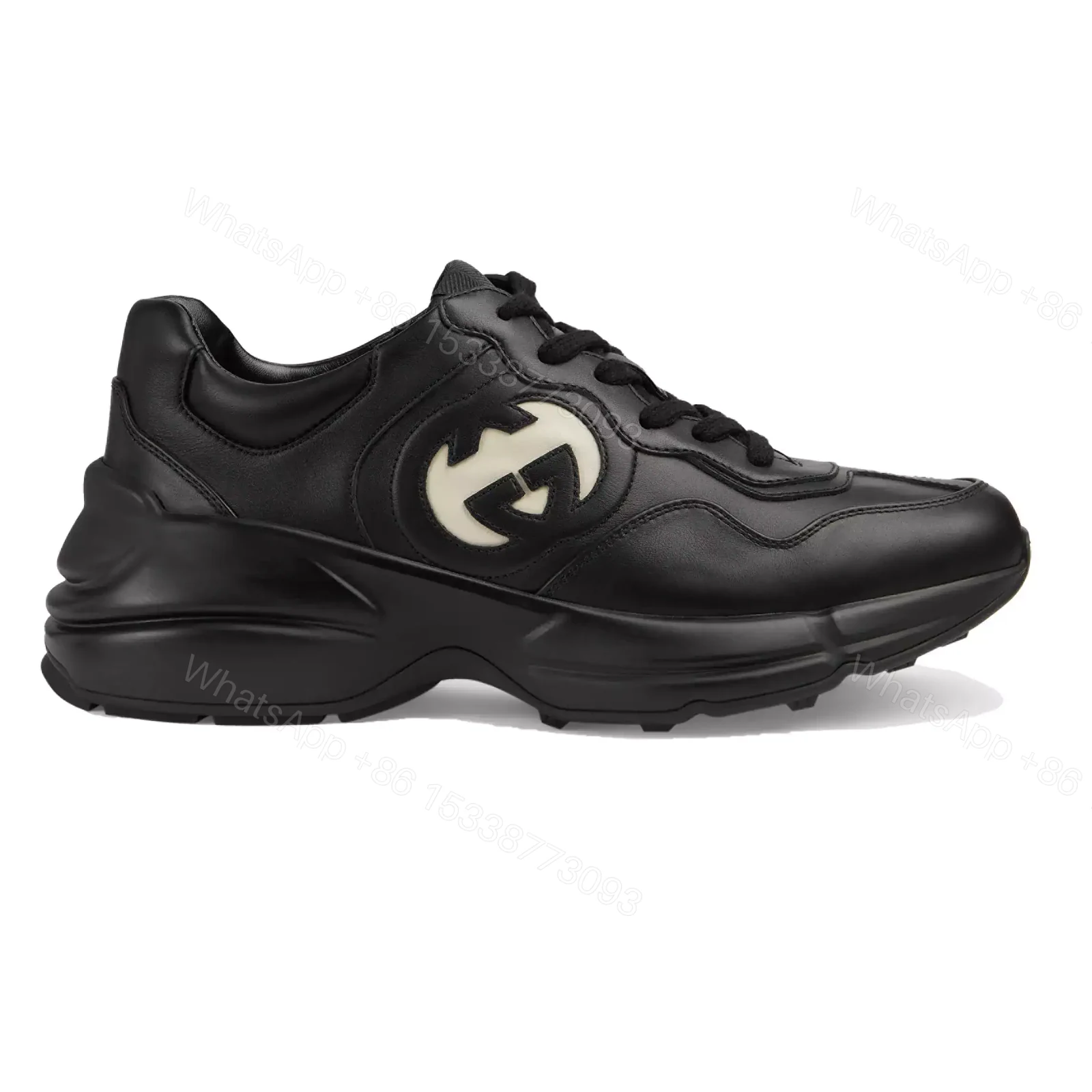 GUCCI RHYTON SNEAKERS IN BLACK – GC168 — view 1