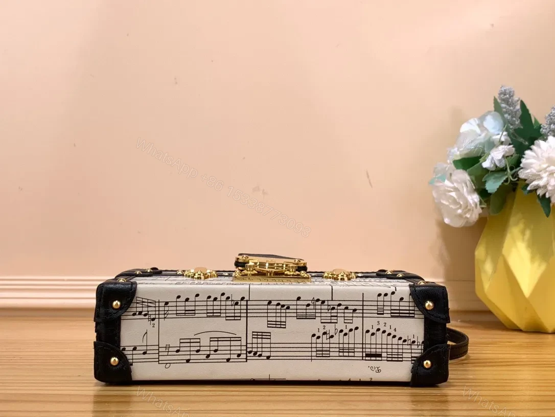 View 4 of Louis Vuitton LV Petite Musical Pattern Like Auth Handbags 20×12.5x5cm