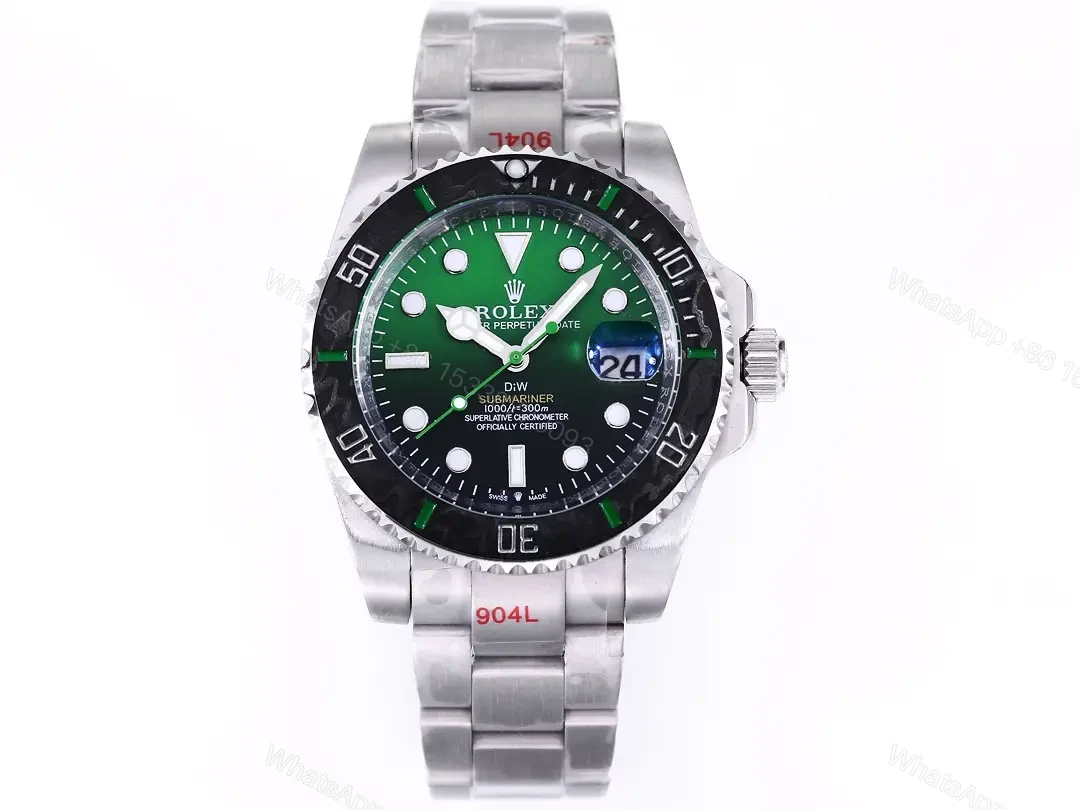 KZ Factory Clean Factory ROLEX DIW Submariner Green Gradient Watch — view 1