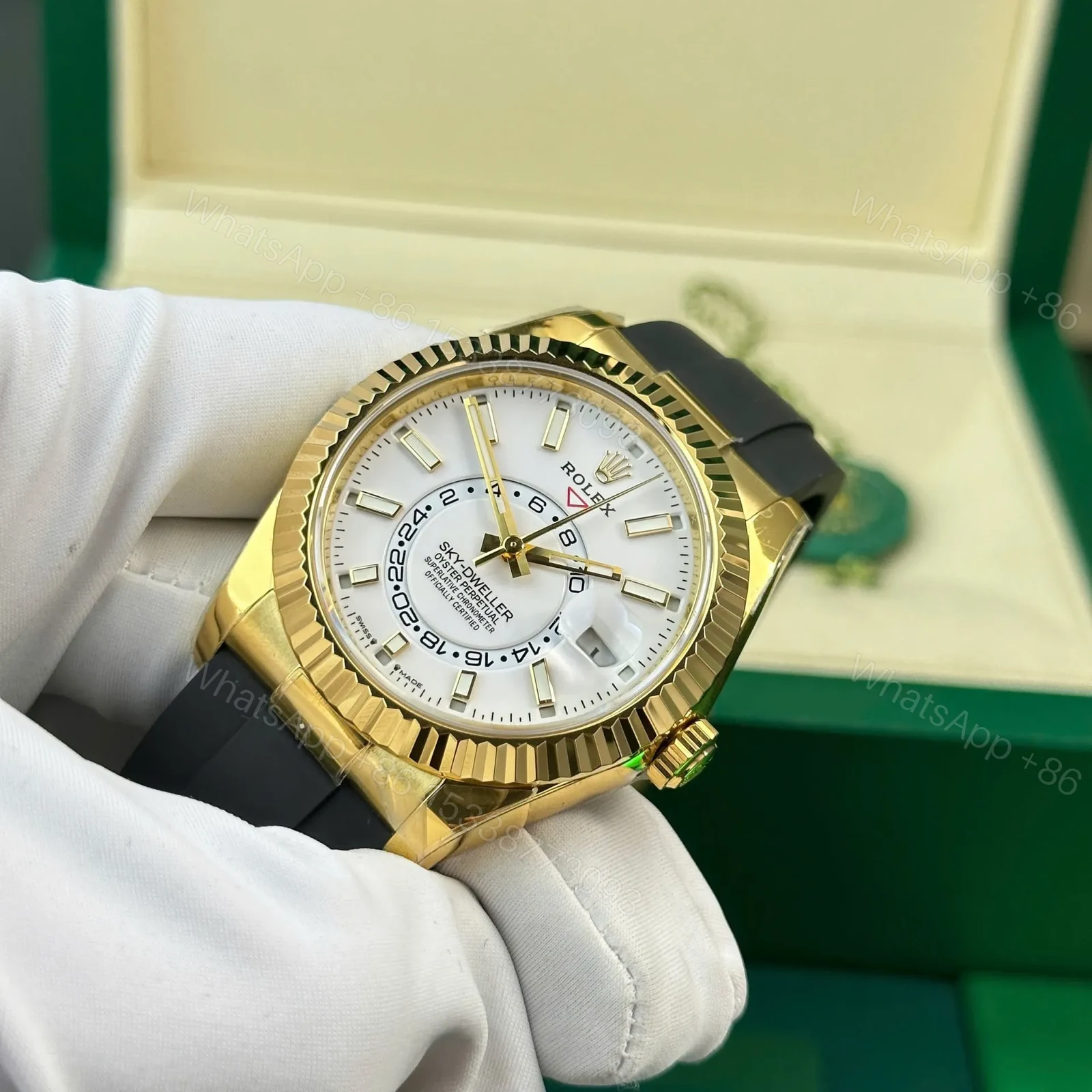 View 5 of Replica Rolex Sky-Dweller White Dial 326238