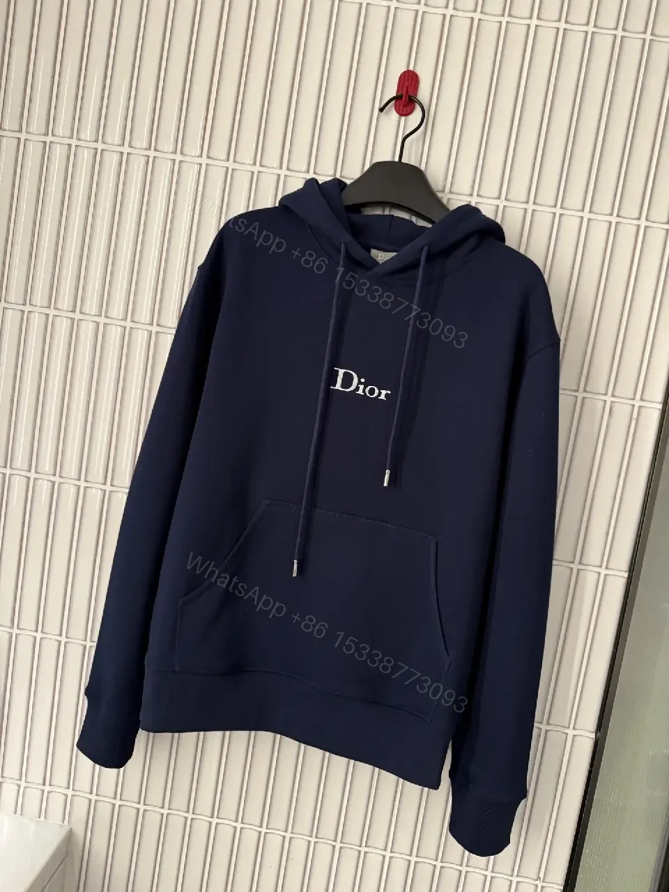 Navy Luxe Hoodie: Minimalist Logo, Premium Comfort — view 1