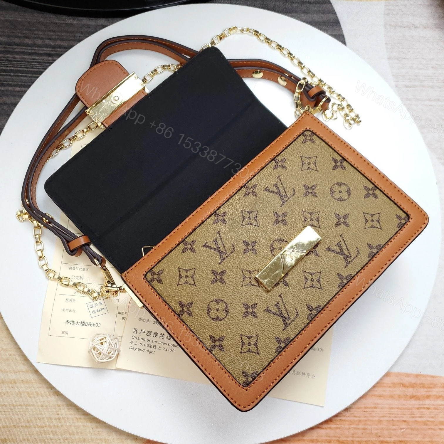 View 3 of LOUIS VUITTON Dauphine MM Monogram Reverse Other Monogram Canva