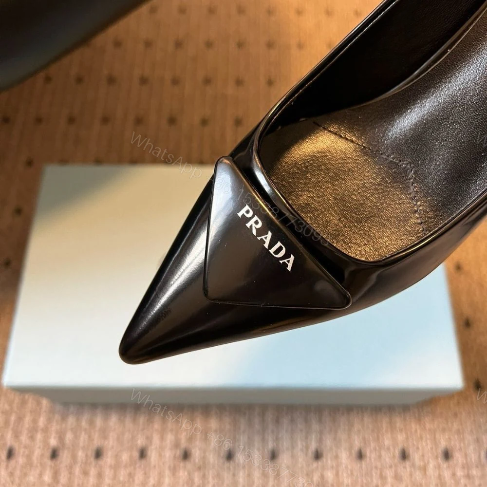 View 8 of Prada Brushed Leather Pumps Black 1I928M 055 F0002 F 075