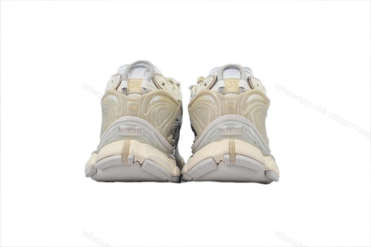 View 3 of Balenciaga Runner Sneaker White Brown 772767 W3RNY 1205