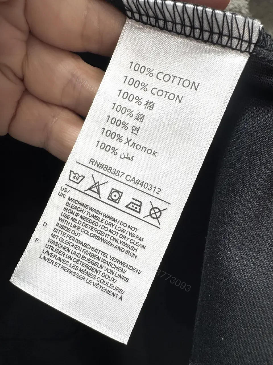View 4 of Black Cotton Tee: Dior Couture Crest Graphic Shine