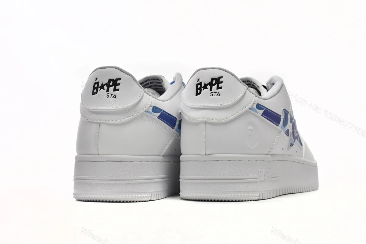 View 6 of Cheap Fake BapeSta Low White Blue Camouflage