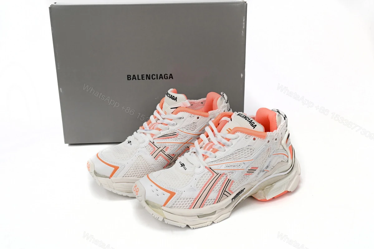 View 5 of Balenciaga Runner White Orange 677402 W1RB2 2115