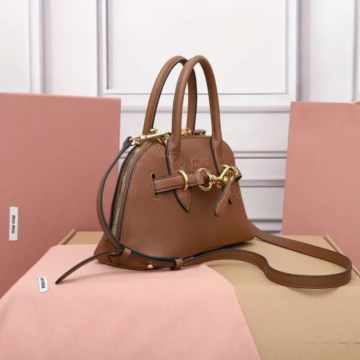 View 3 of 高仿miumiu*Aventure系列5BB169手提包棕色小號免檢版