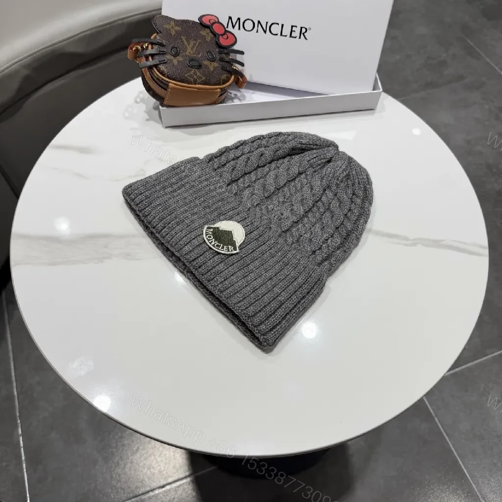 View 8 of Cozy Cable Knit Beanie: Subtle Moncler Sealing Luxury Winter Beanie