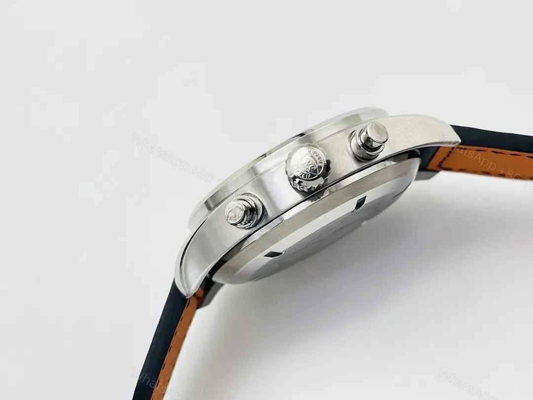 View 5 of IWC Black Blue Pilot Chronograph Leather Strap Ultimate 43MM IWC-PILOT-CHR-BBK43-L