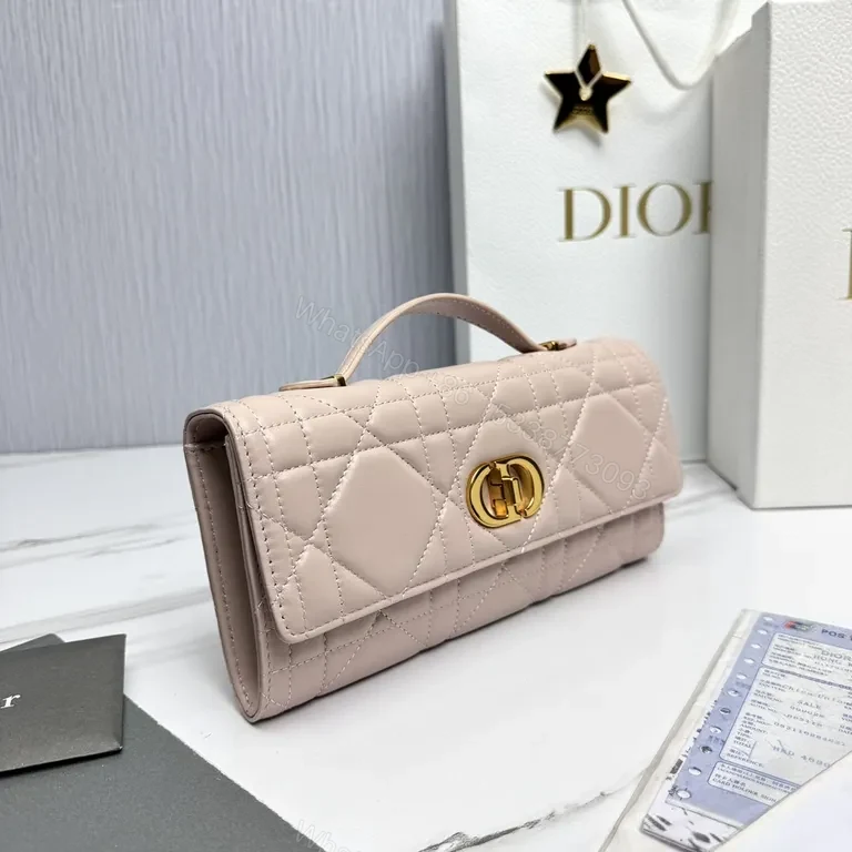 View 9 of Soft Pink Quilted Luxe Handbag with Gold Hardware