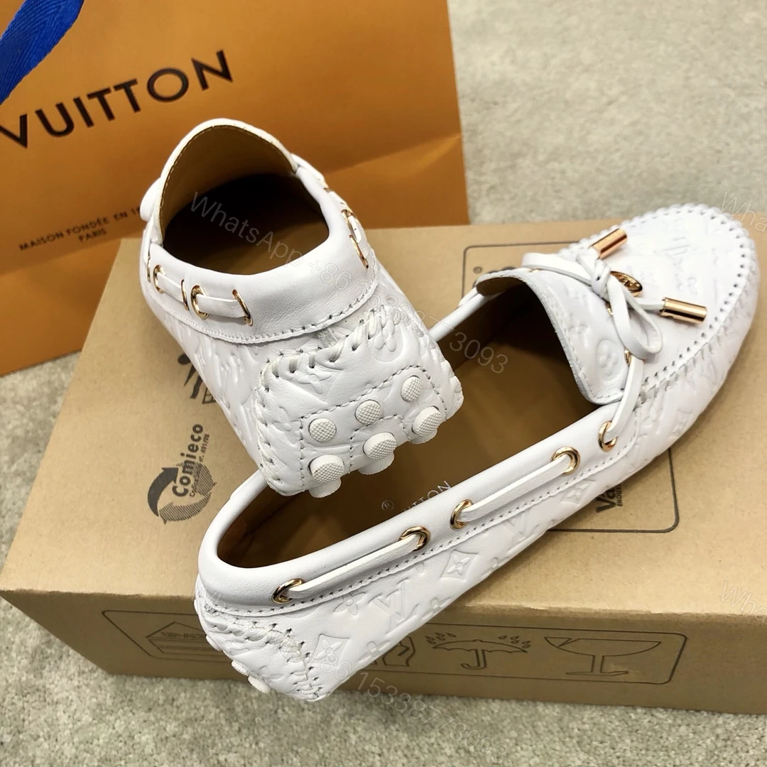 View 7 of LV WOMEN’S GLORIA FLAT LOAFERS WHITE ZOOM SHOES