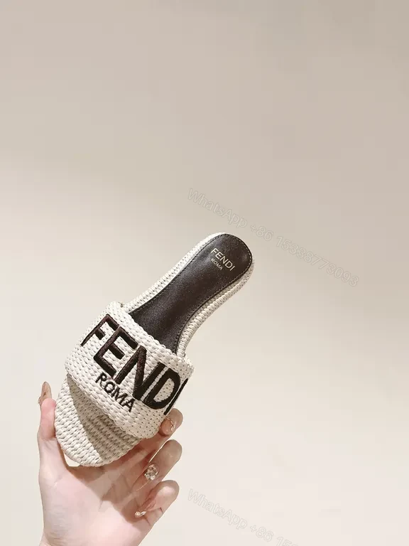 Textured Knit Slide — Bold Logo, Cushioned Comfort, Luxury Slide — view 1
