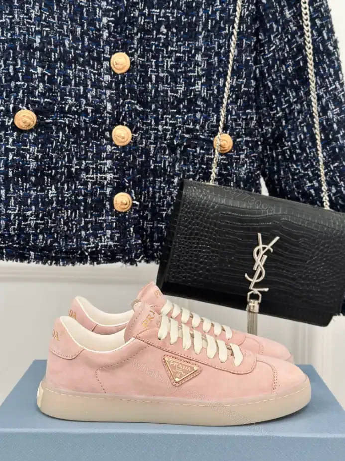 View 2 of PRADA SUEDE SNEAKERS ALABASTER PINK – PRD081
