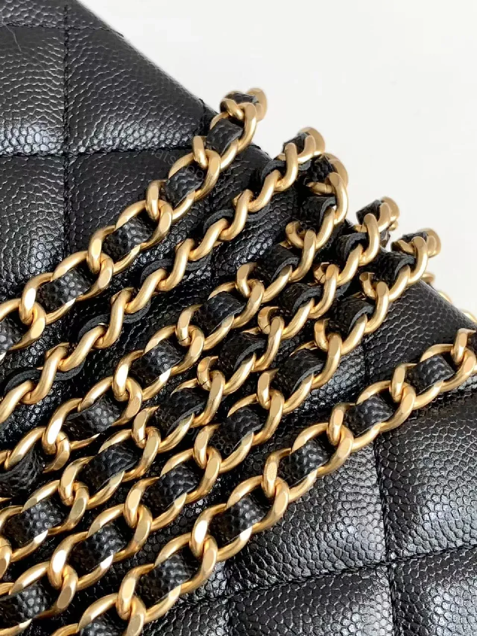 View 9 of Quilted Black Bag with Gold Hardware - Chic Compact Style