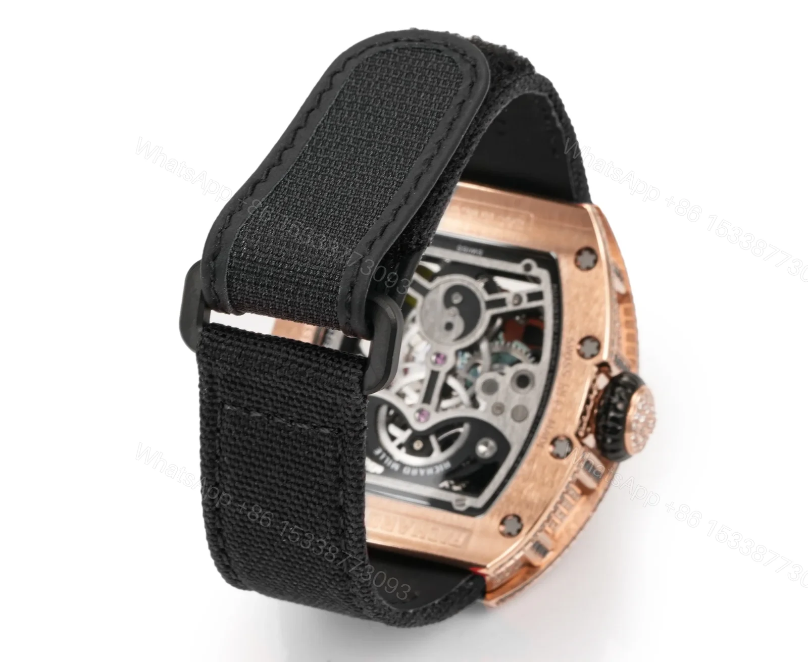 View 9 of Richard Mille RM S10 Koi Tourbillon Red Gold Diamond Watch RMS10-KOI-BK-02