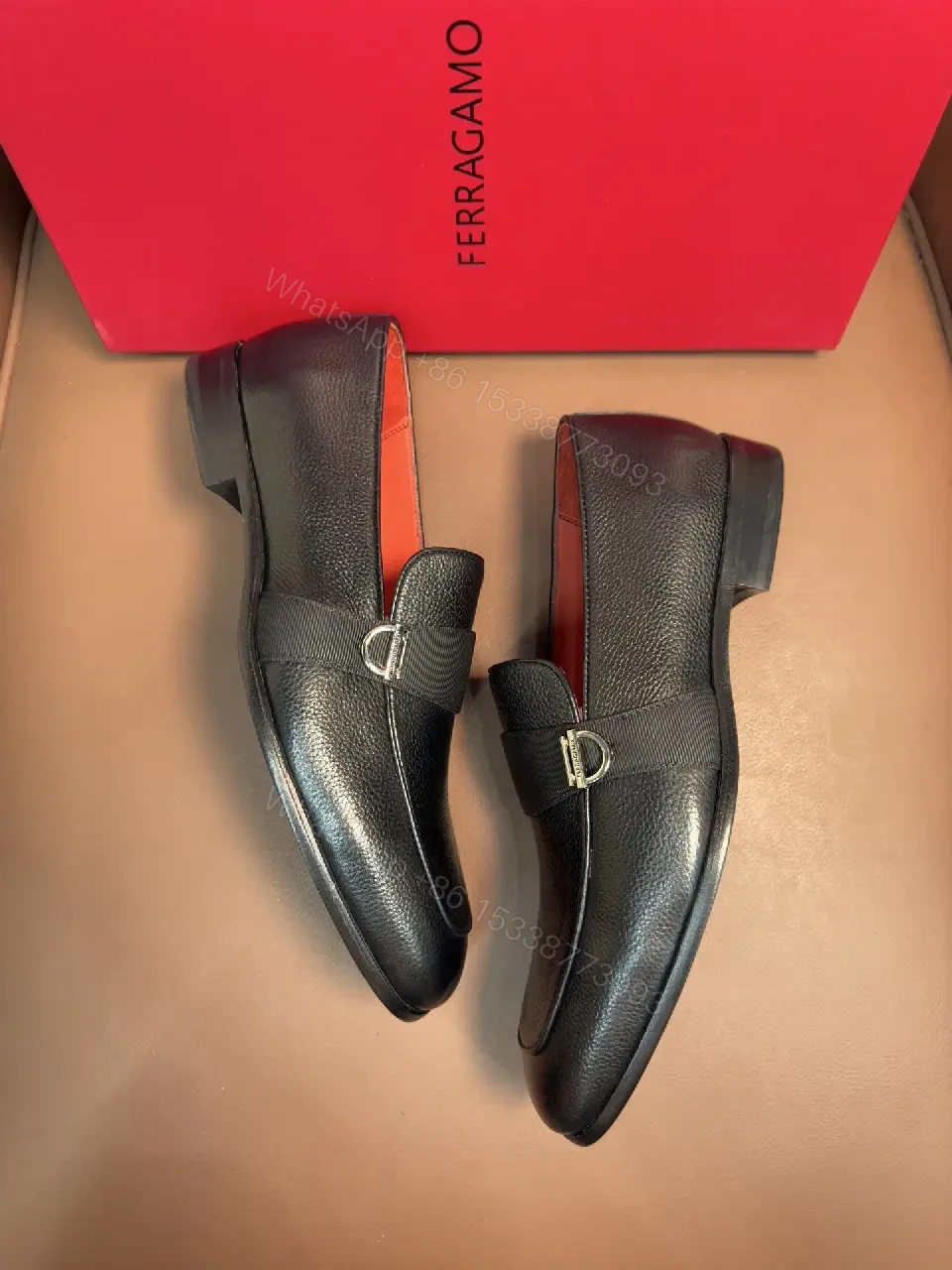 View 6 of Refined Leather Driving Loafers with Signature Hardware