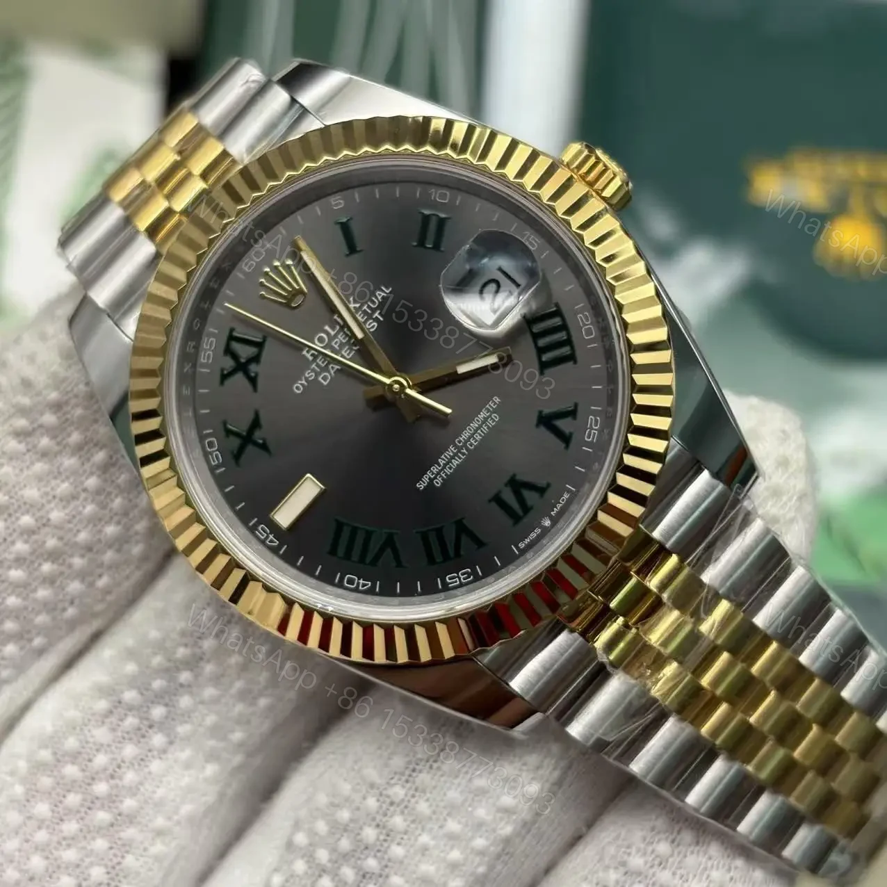 View 2 of Rolex Datejust 126233 Wimbledon Replica
