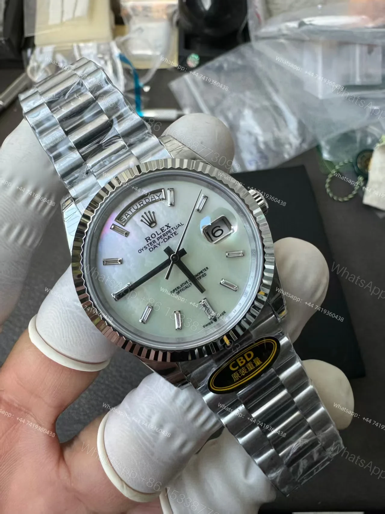 View 12 of Rolex Day-Date M228239-0078 1:1 Replica White Dial 40MM 3255 Movement Presidential Bracelet Super Clone Watch