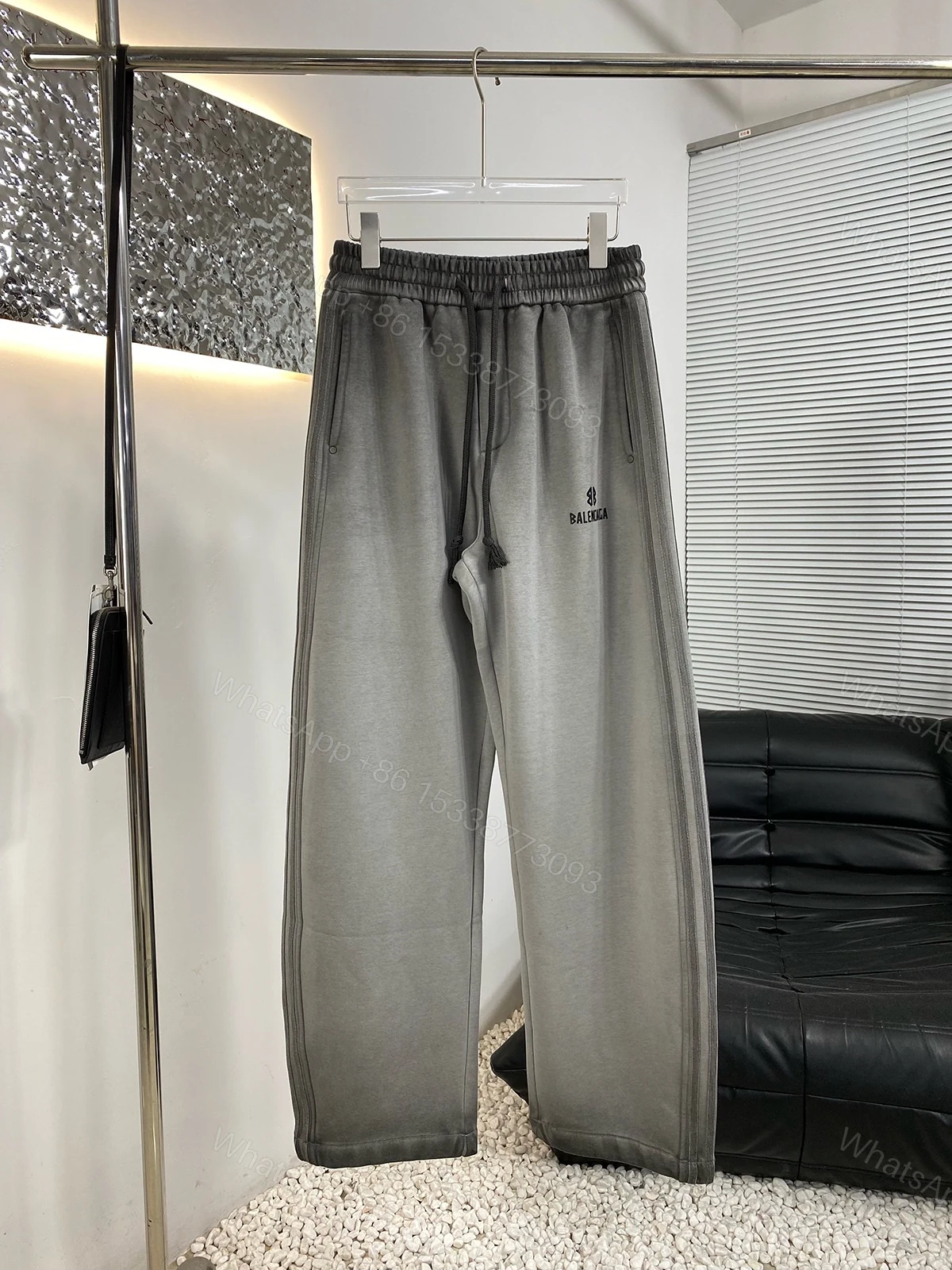 Balenciaga 高仿男士漸層灰寬褲 舒適棉料立體剪裁褲型 — view 1