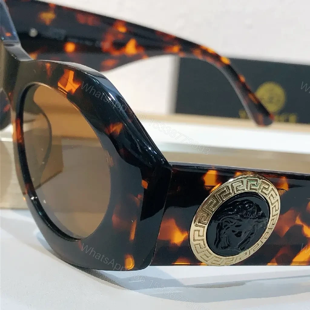 View 7 of Bold Acetate Sunglasses: Oval, Gold Hardware, Gradient Lenses