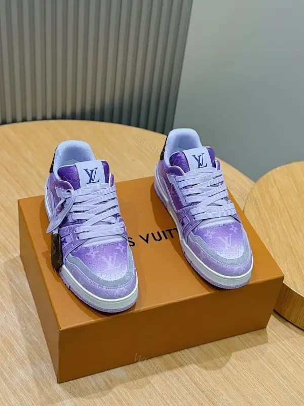 Lavender Gradient Luxe High-Tops with LV-Inspired Detail — view 1