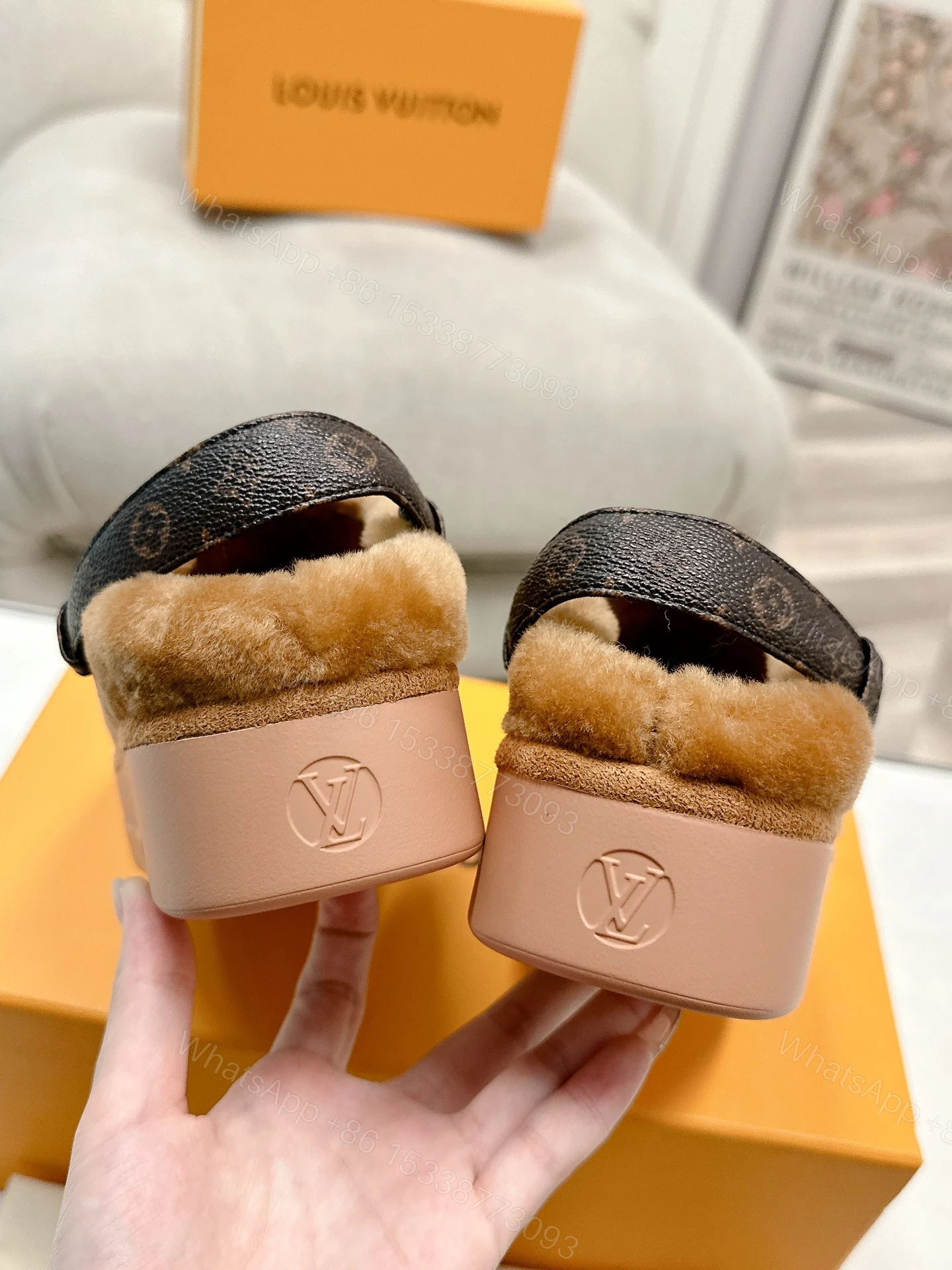 View 6 of LOUIS VUITTON ASPEN COMFORT CLOG CAMEL BROWN 1ADC2B