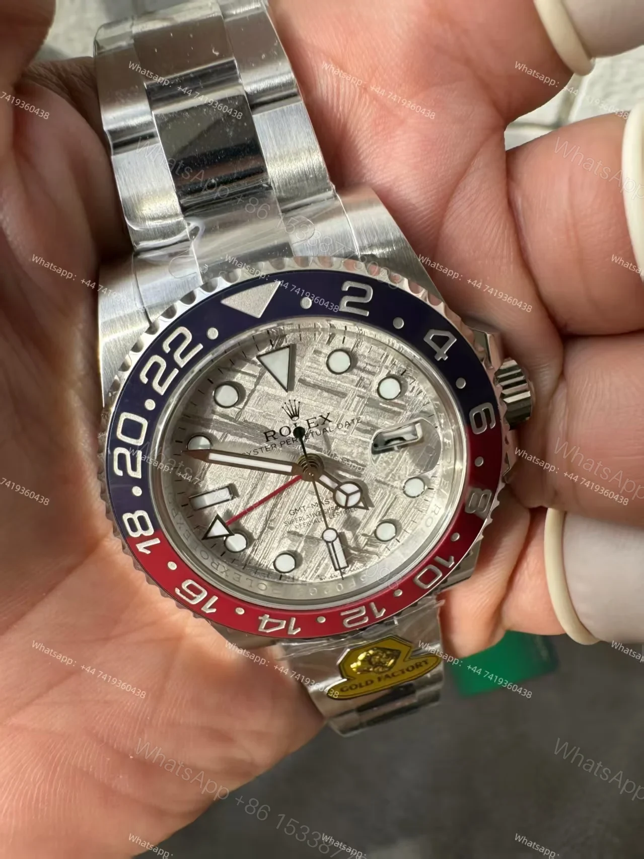 View 12 of Rolex Super Clone Watches 1:1 Meteorite GMT-Master II 126719BLRO Weighted Edition