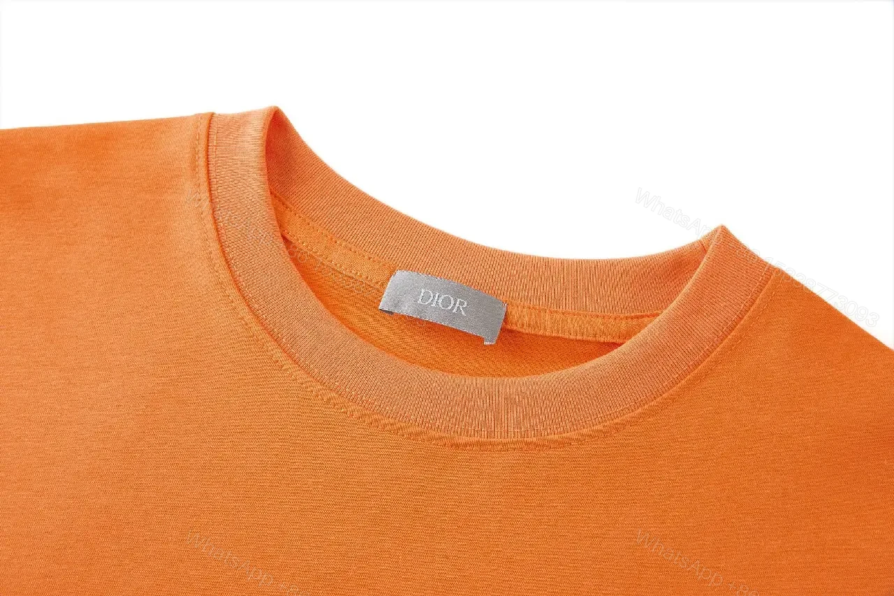 View 2 of Vibrant Orange Tee, Subtle Logo, Everyday Luxe T-Shirt