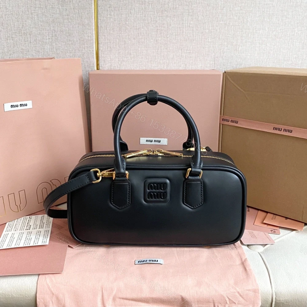 高仿miumiu繆繆*5BB148保齡球包袋黑色免檢版 — view 1