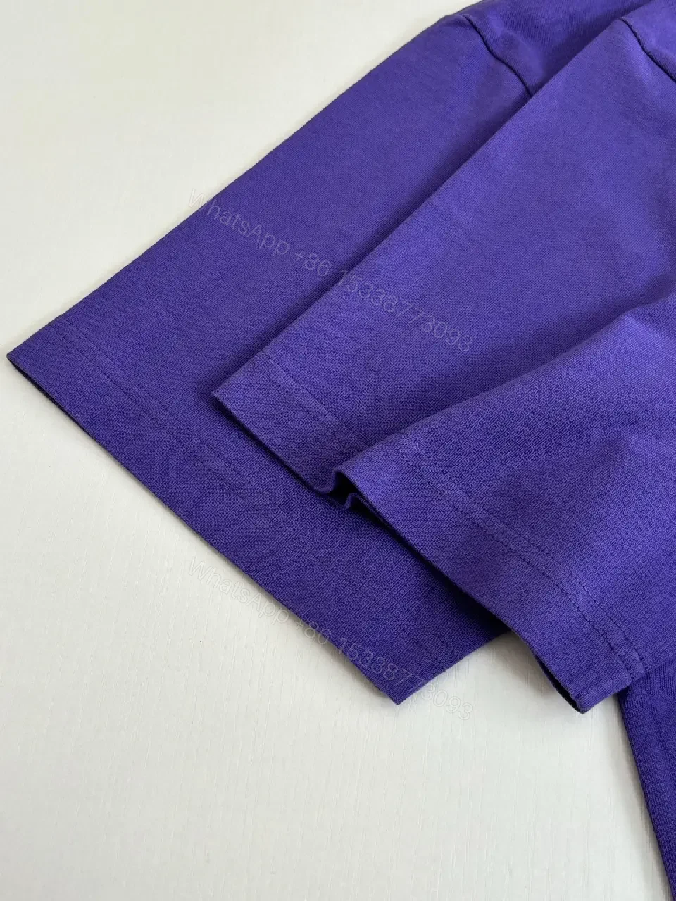 View 8 of Oversized Purple Logo Tee — Luxury Casual, Minimal Branding