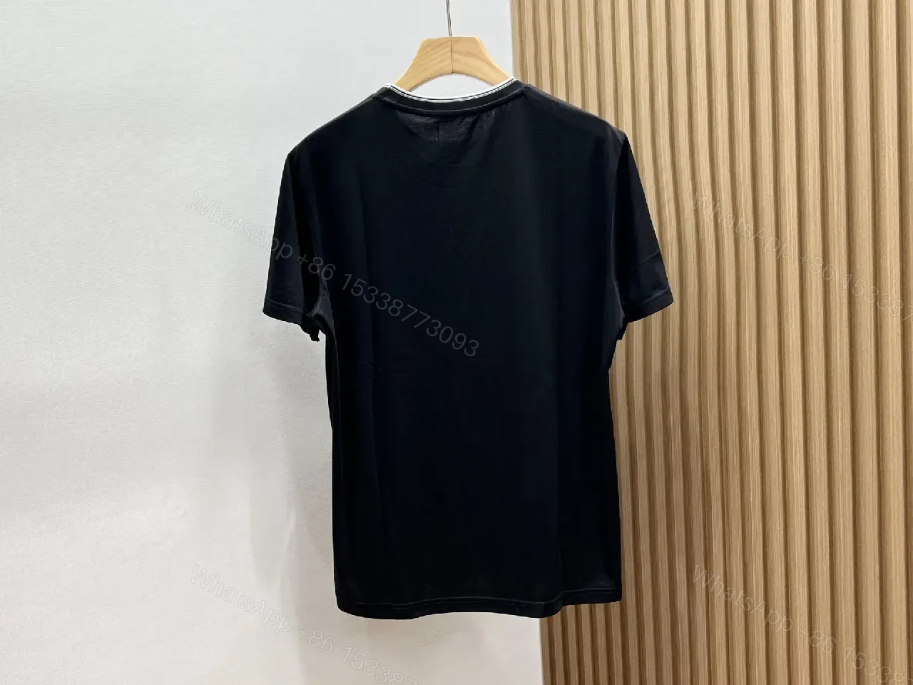 View 3 of Black Cotton T-Shirt Modern Minimalist Prada Tee