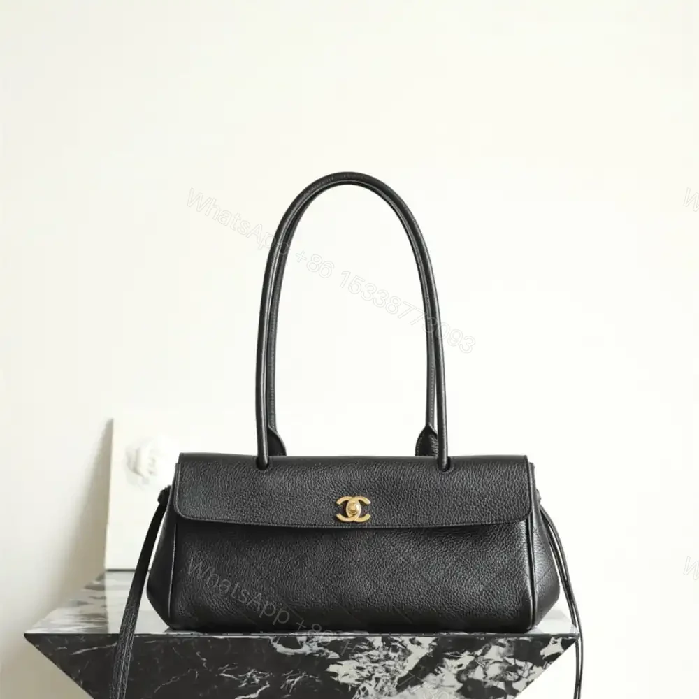 高仿Chanel*26S系列AS6288粒面小牛皮單肩包黑色免檢版 — view 1