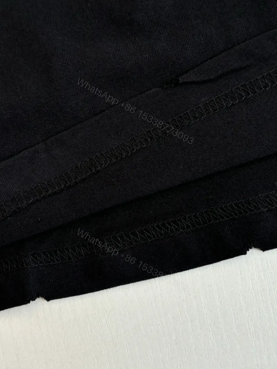 View 7 of Black Cotton Blend Tee - Bold Graphic, Luxury Streetwear, Relaxed Fit