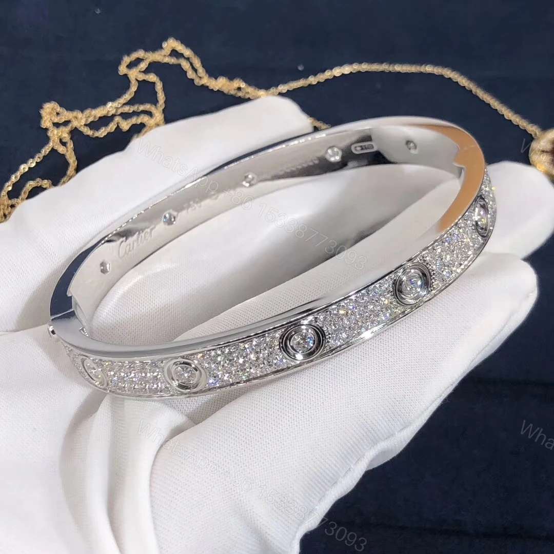 View 4 of Cartier Love Bracelet, full paved diamonds
