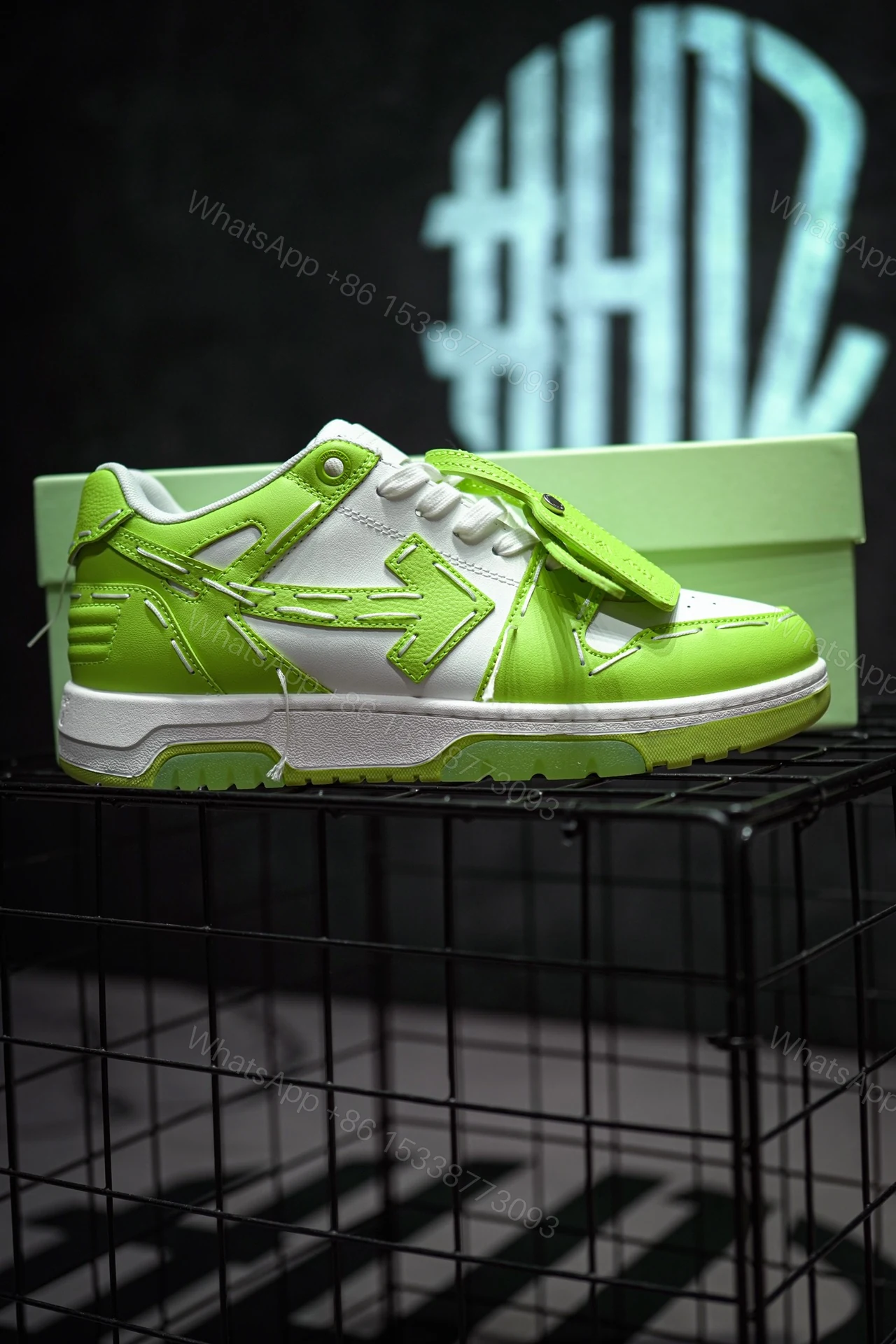 View 4 of OFF-WHITE Out Of Office Sartorial Stitching White Green