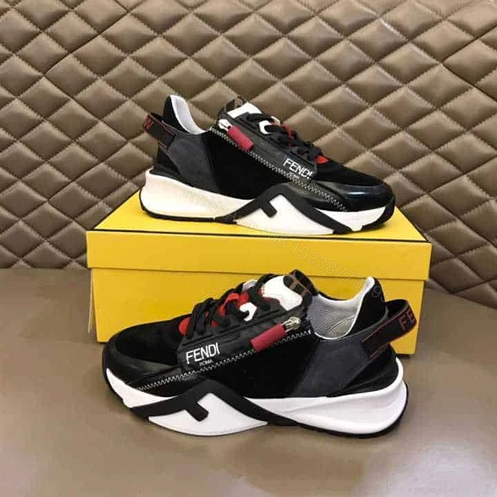 View 4 of FENDI CHUNKY LACE-UP TRAINERS BLACK – FD19
