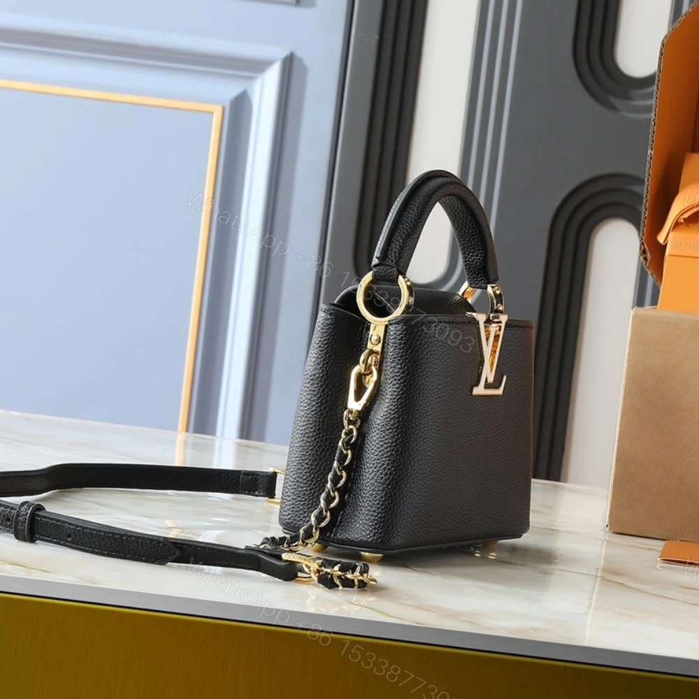 View 3 of Louis Vuitton Capucines Mini Black 21Cm