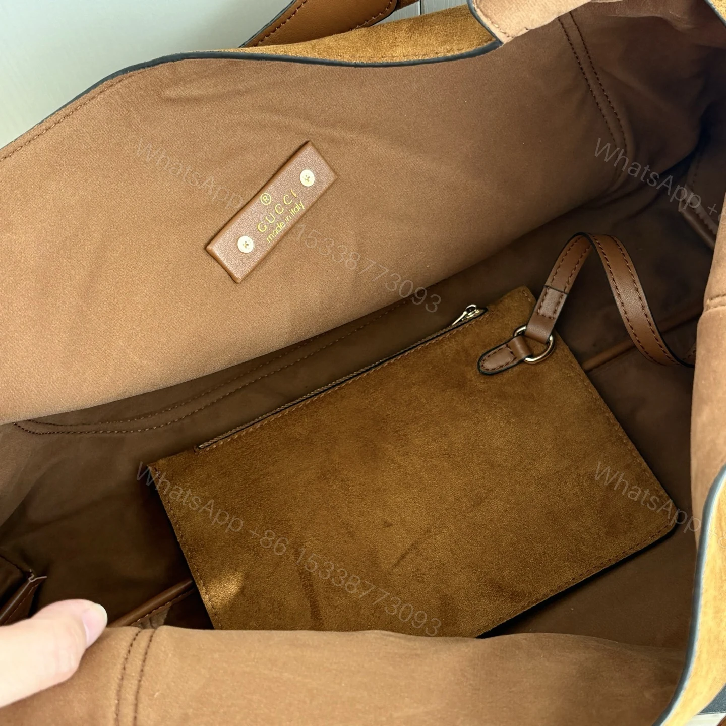 View 8 of Gucci Softbit Maxi Shoulder Bag Brown 46Cm