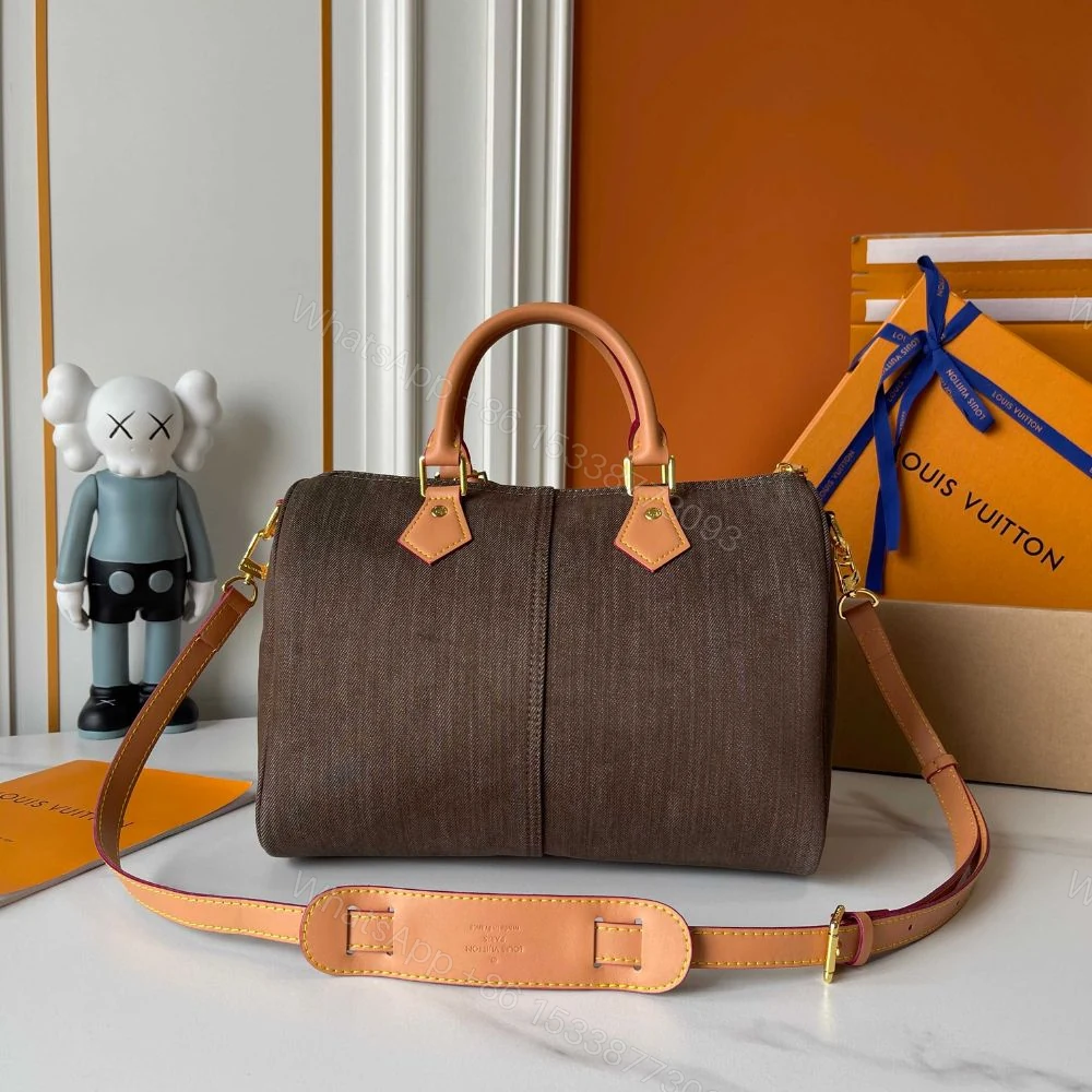View 7 of Louis Vuitton Speedy 30 Bandoulière Brown 34Cm M29170