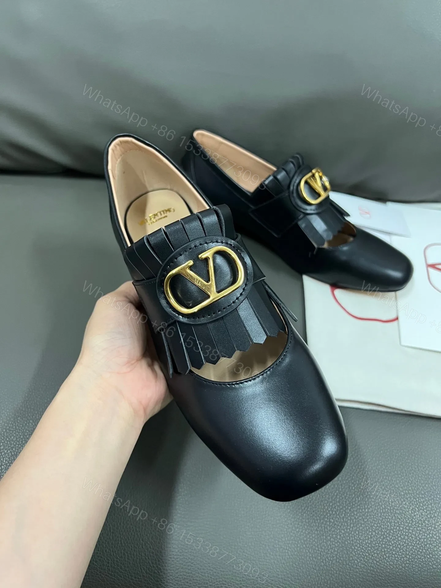 View 5 of Valentino Women Black Leather Heels