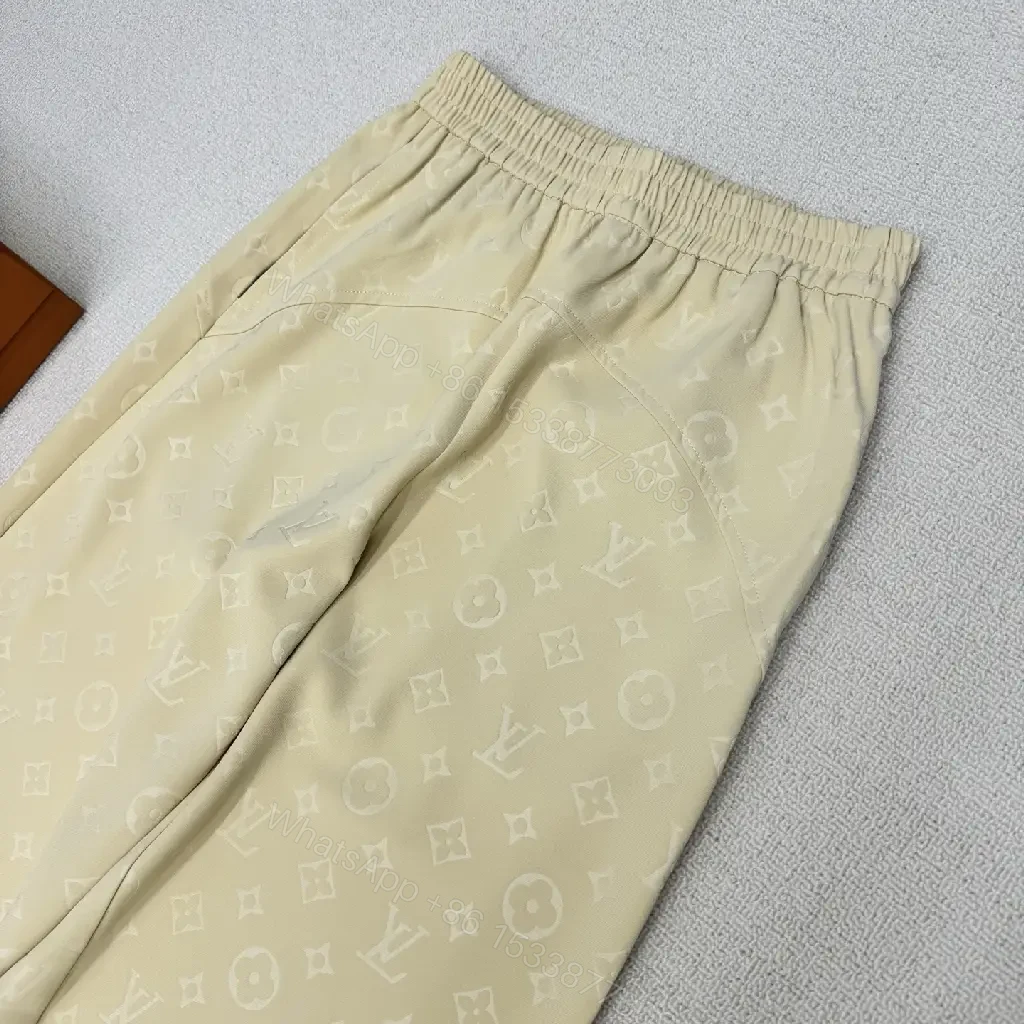 View 4 of Soft Monogram Wide-Leg Pants: Luxe Lounge Comfort, All-Season Comfort